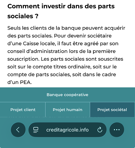 Qu'est-ce qu'une part sociale