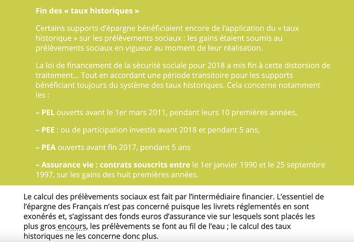 Fin des taux "historiques"